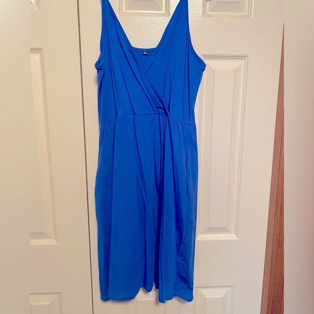 Amazon Essentials Vibrant Blue Midi Dress